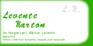 levente marton business card