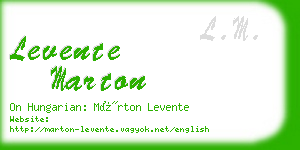 levente marton business card